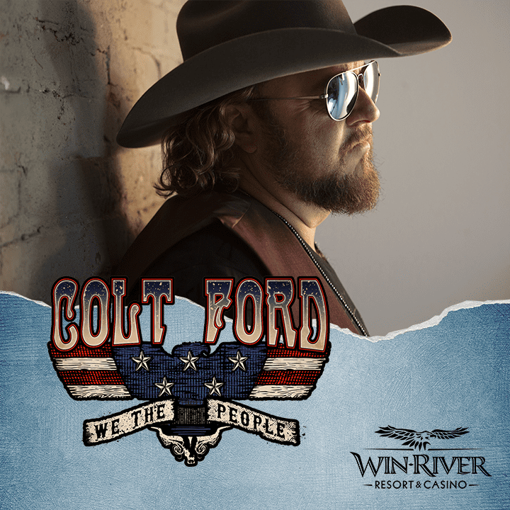 Image of Colt Ford wearing a cowboy hat and sunglasses